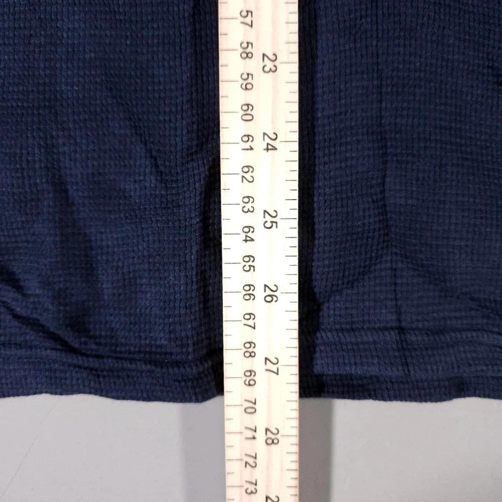 Polo Ralph‎ Lauren Thermal Shirt Mens XL Navy Blue Waffle Knit Long Sleeve Pony
